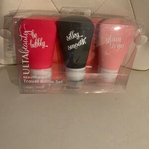 ULTA Beauty Travel Bottle Set - Pink, Black, and Cream